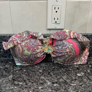 Victoria Secret Paisley Strapless Bikini Top- 36C